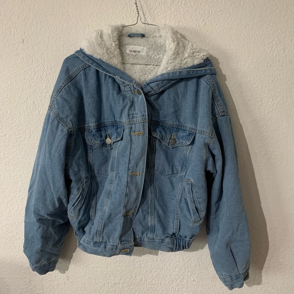 Cozy Oversized Denim Jacket - Picture 1 of 5